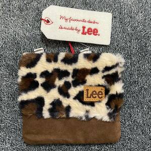 新品 Lee リー ポケットポーチ ポーチ ヒョウ柄 豹柄 フリース ボア タグ付き 送料無料 送料込