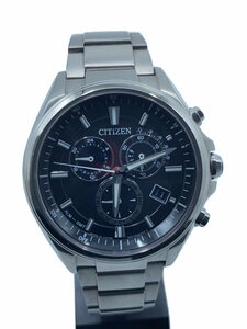 CITIZEN◆ソーラー腕時計/アナログ/ステンレス/BLK/SLV/E610-S104203