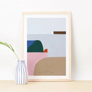 The Beach wall art Print A3 アート ポスター CoraAbstract 北欧 リビング Poster