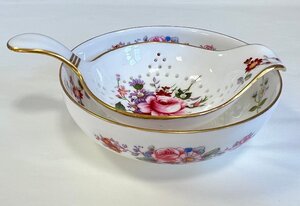 ［道］ROYAL CROWN DERBY ロイヤルクラウンダービー Derby Posies ポジー ティーストレーナー&ボウル セット