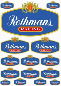 即納 ロスマンズ レーシング Rothmans KIT 1シート 15枚セット ステッカー 《送料無料》