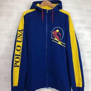 POLO RALPH LAUREN ラルフローレン ダウンヒルスキーヤー コレクション パーカー SIZE: L ブルー/イエロー MU632024050903