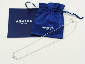 ■【YS-1】 美品 ■ アガタ AGATHA セレスト ネックレス ■ 星 スターモチーフ 銀製 シルバー 925 ■ 布袋付き 【同梱可能商品】■C