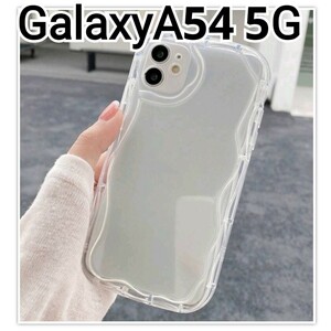 Galaxy A54 ケース　ウェーブフレーム　クリアケース なみなみ　匿名配送