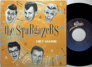 【蘭7】 THE STARGAZERS / HEY MARIE / SCAT THE RIFF / 1982 オランダ盤 7インチレコード EP 45 ロカビリー ネオロカ