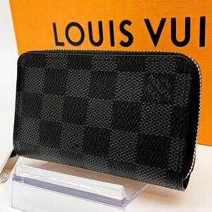 【極美品】ルイヴィトン LOUIS VUITTON ダミエグラフィット ジッピーコインパース コインケース 小銭入れ ブラック ラウンドファスナー