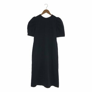 【新品】 BORDERS at BALCONY / ボーダーズアットバルコニー | PUFF-SLEEVE MIDI DRESS / パフスリーブ ドレス ワンピース | 36 | Navy