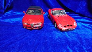 1/18 FERRARI 250GTO ALFA ROMEO SPIDER フェラーリアルファロメオ アルファスパイダー Hot wheels Elite NOREV マテル ノレブ 