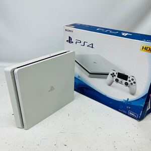 ☆1円〜☆ SONY ソニー PS4 500GB 本体 CUH-2200A FW11.52 グレイシャーホワイト 箱付き PlayStation4 プレイステーション4 プレステ4 ⑯