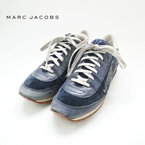 MARC JACOBS マーク ジェイコブス 39 24.5 スニーカー レザー スエード 青 ブルー /XC13