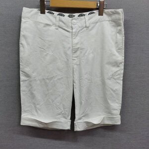 J547 Dickies ディッキーズ ハーフ パンツ 32 ホワイト TC ツイル ストレッチ ワーク ショーツ ロールアップ ストリート スケーター