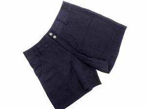 ネコポスOK LAUTREAMONT ロートレアモン リネン混 ショート パンツ size38/黒 ■◆ ☆ egb0 レディース