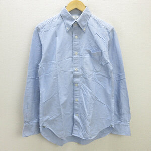 G■ビームス/BEAMS HEART 長袖BDシャツ/コットン【L】薄青/men