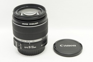 【適格請求書発行】美品 Canon キヤノン EF-S 18-55mm F3.5-5.6 IS APS-C ズームレンズ【アルプスカメラ】240429f