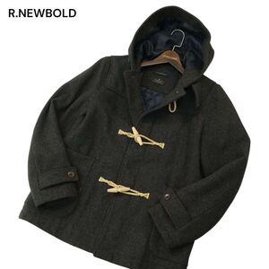 R.NEWBOLD ポールスミス 秋冬 メルトン ウール★ 中綿 ダッフル コート Sz.L メンズ グレー　A4T13211_C#N