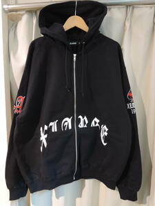 X-LARGE XLARGE エクストララージ OLD ENGLISH LOGO ZIP HOODED SWEATSHIRT ブラック XL 最新人気商品 値下げしました！