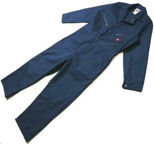 概ね美品！◆Dickies ディッキーズ 65/35ポリ綿地 つなぎ◆４２（LLサイズ相当：身長179センチまで） 春秋、冬