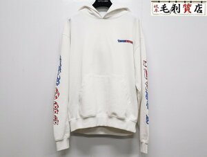 Chrome Hearts クロムハーツ 21AW Matty Boy マッティボーイ スクロールラベル フーディー パーカー ホワイト 星条旗 【中古】 トップス