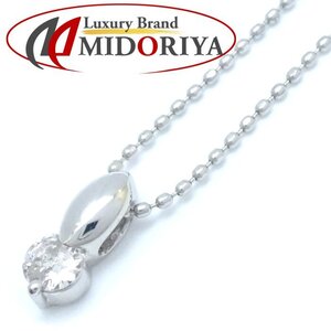 ダイヤモンド ネックレス 一粒ダイヤモンド0.11ct Pt900プラチナxPt850プラチナ /75619【中古】