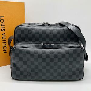 【鑑定済】LOUIS VUITTON　ルイヴィトン ダミエグラフィット　イオ　ショルダーバッグ　メンズ　N45252　メッセンジャーバッグ