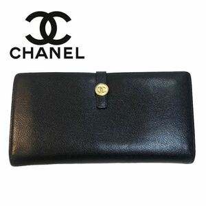 【全国送料無料】CHANEL シャネル ココボタン 二つ折り長財布