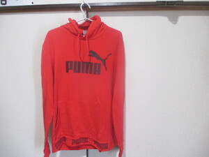 L ■PUMA/プーマ■プルオーバー　スウェットパーカー●赤系　USA古着