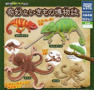 ◆-□　(即決]　ガチャ　あそべる生物フィギュアシリーズ　奇妙ないきもの博物誌　( 全４種セット )