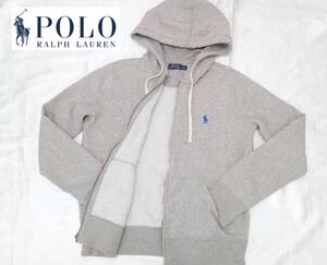 1285B[A]POLO RALPH LAUREN◆ポロラルフローレン/ジップアップパーカー フーディー スウェット/グレー系 Lサイズ 170/96A