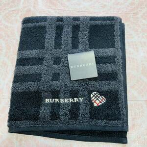 【人気柄】新品/BURBERRY/タオルハンカチ/正規品/綿100%/未使用/即決/匿名発送/バーバリー/ノバチェック/時計/ハート/黒ブラック/ブランド