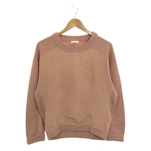 Chloe / クロエ | 異素材 切替 リブ ニット プルオーバー | S | SOFT PINK | レディース