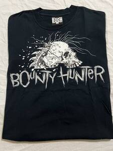 BOUNTY HUNTER 激レア 当時物　PUSHEAD パスヘッド × バウンティーハンター 半袖プリントTシャツ 黒Sサイズ 検索　DJヒカル　PUNK 00