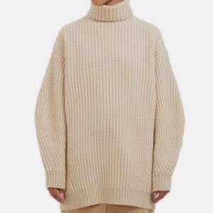 Acne Studios 16AW Isa Lambswool Beigeオーバーサイズ タートル ニット 立体袖 チャンキー ベージュ 名作 