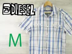 DIESEL●ディーゼル＜チェック 半袖シャツ＞●H3174c