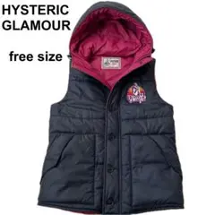 HYSTERIC GLAMOUR ダウンベスト ガール ワッペン フリーサイズ