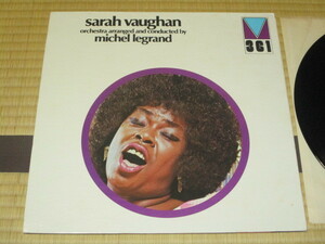 SARAH VAUGHAN サラ・ヴォーン サラ・ボーン Orchestra Arranged and Conduted by MICHEL LEGRAND ウィズ・ミッシェル・ルグラン 米 LP