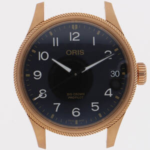 未使用品 ORIS オリス 01 751 7761 3164 ビッグクラウン SS/レザー/ブロンズ 自動巻き メンズ 【122290】