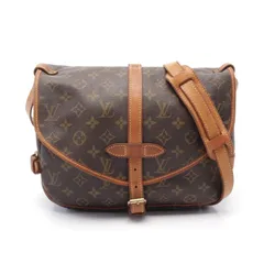 ルイ・ヴィトン LOUIS VUITTON ショルダーバッグ ソミュール30  M42256 ブラウン PVCコーティングキャンバス レザー ソミュール30 レディース Used B