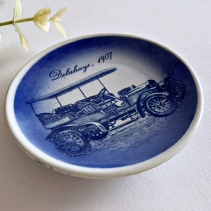 【1】即決 ロイヤルコペンハーゲン クラシックカー 1907年 Delahaye ドライエ ミニプレート/絵皿 デンマーク製