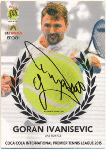 Goran Ivanisevic 2015 Epoch Coca-Cola International Premier Tennis League Auto 28枚限定 直筆サイン オート ゴラン・イワニセビッチ