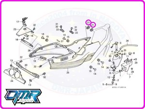 【新品】 グロメット(シートカウル/ガソリンタンク) NSR250R MC16 MC18 MC21 MC28