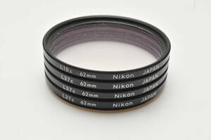 ★4つセット／送料無料★Nikon ニコン L1Bc 62mm×1　L37c 62mm×3 純正 レンズフィルター　#15-5