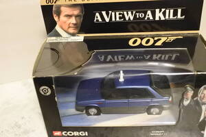 コ－ギ－　007・ジェームスボンド　ロジャー・ムアー　A VIEW TO A KILL　ルノーⅡ　ブルー　未使用未開封品　レアモデル