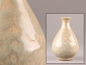 古美術 朝鮮古陶磁器 高麗青磁 徳利 時代物 極上品 初だし品 D0315