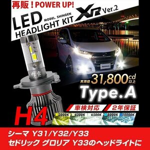 改良版!! LED 信玄 XR H4 Hi/Lo シーマ Y31 Y32 Y33 セドリック グロリア Y33 配光調整無しで超簡単取付 車検対応 安心の2年保証 12V 24V