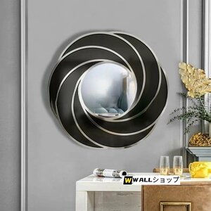 注目 大型ミラー吊鏡 壁掛け鏡 壁掛けミラー 豪華ウォールミラ 高級豪華鏡 アンティーク調 2色選択可能 幅70cm