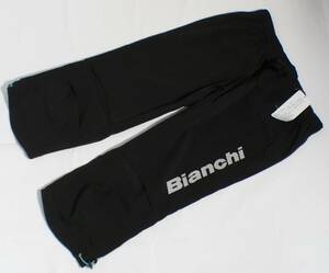 (物47)　定価10,780円　新品　ビアンキ　Bianchi　薄手　7分丈パンツ　ドライストレッチパンツ　JP191S1604　黒　メンズS