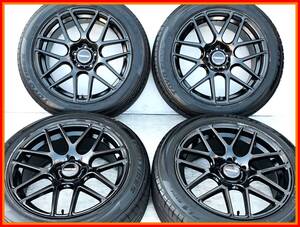 美品！LMJ HYPERION CVM ハイペリオン 19インチ 8.5J インセット45 PCD114.3 5穴 TOYO 225/55R19 ハーフグロスブラック CX-5 ハリアー RV4