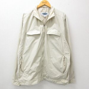 XL/古着 オールドネイビー OLD NAVY 長袖 ジャケット メンズ 00s 大きいサイズ 薄ベージュ カーキ 24sep11 中古 アウター ジ