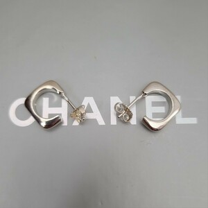 シャネル　CHANEL　フープ　 ピアス シルバー925