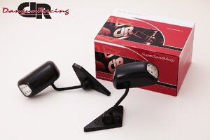 ドアミラー エアロミラー LED ブラック ミラー面手動調整 右ハンドル車 91-98 ボルボ 940 945